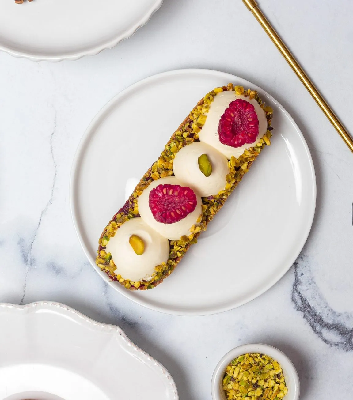 Tarte pistache framboise
